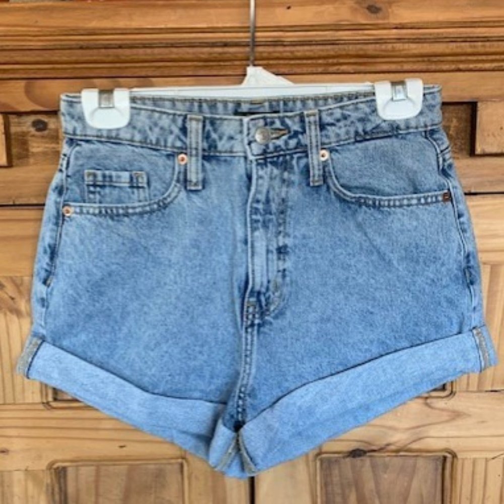 Wild Fable Highest Rise Mom Rolled Cuff Jean Shorts SZ 2